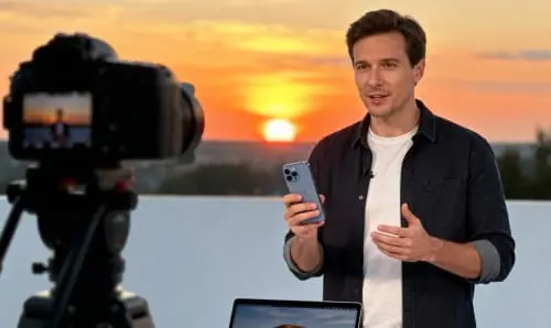 Портрет женщины с задумчивым взглядом, сидящей на стуле в студийном освещении