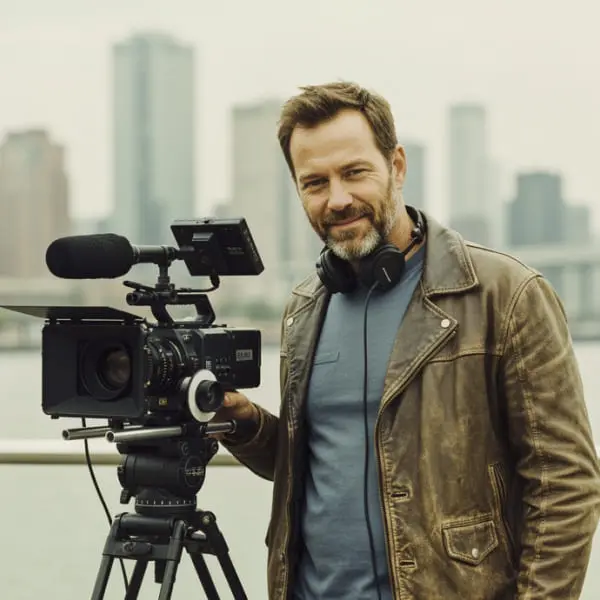 Мужчина старшего возраста с седой бородой и очками — одет в тёплую куртку и шарф, смотрит прямо в камеру на фоне зимнего леса