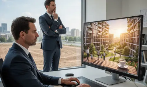 Обсуждение архитектурного проекта проходит в офисе